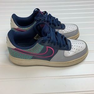 Nike Air Force 1 Low Midnight Navy Fusion Pink S 9